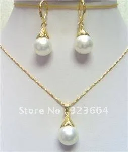 Горячая распродажа! Комплект из колье и серёг с жемчугом|necklace set|pendant necklace setnecklace