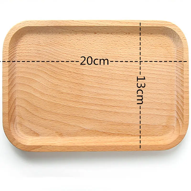 Деревянная тарелка с эвкалиптом длинная из твердой древесины посуда Детская