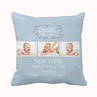 Наволочка для подушки из полиэстера, голубая, розовая