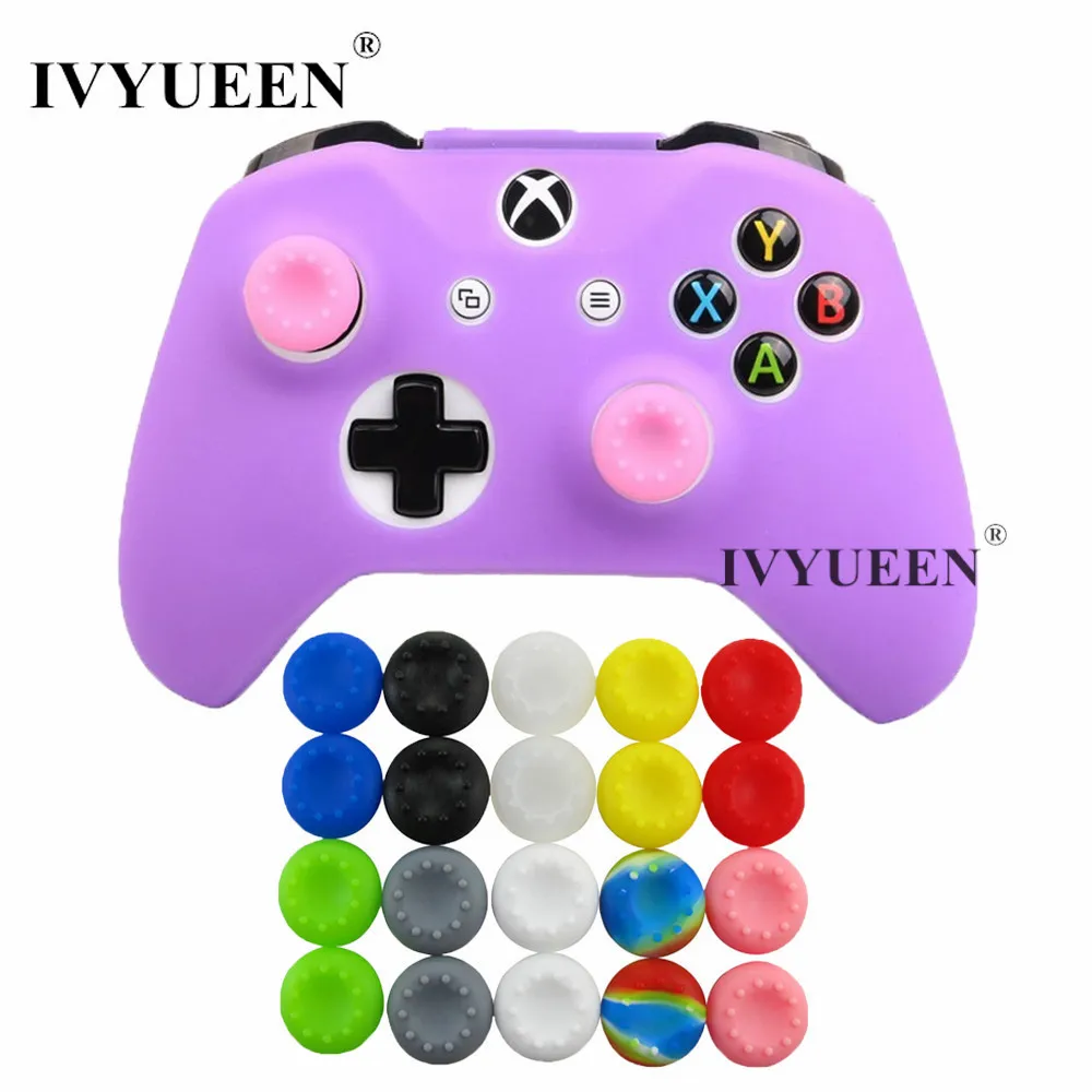 Силиконовый чехол IVYUEEN для Xbox One X S с 20 аналоговыми колпачками для джойстика X Box One X S