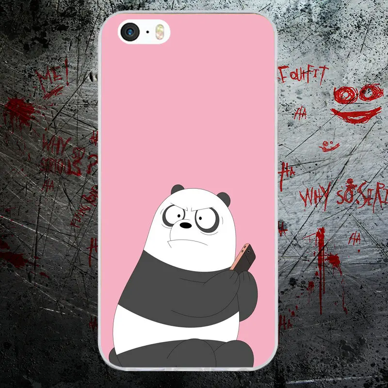 Чехол для iphone 6 Ice We Bare Bear Fighting Panda стильные мягкие чехлы обложки iPhone 4 4S 5 5S SE 6S 7 8 X