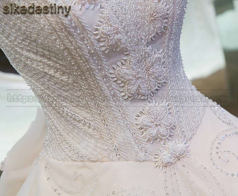 Настоящая фотография с v образным вырезом Свадебное платье без ремешков на