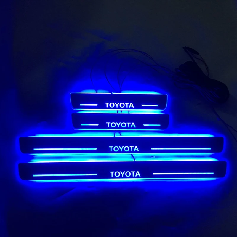 Подходит для Corolla Streaming Dynamic LED Lamp Door Welcome Pedal/Dynamic Lighting Vehicle Threshold Toyota ALTIS Rumion|Лепнина