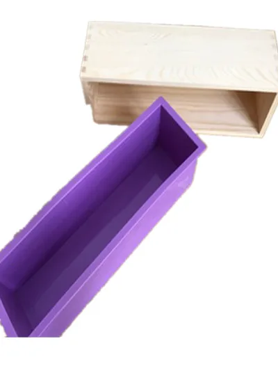 

Handmade Soap silicone mold 500 grams of toast rendering silicone + wood frame