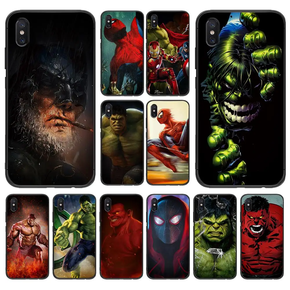 Невероятный Халк Marvel Бэтмен паук для Xiaomi Redmi Note 5 S2 7 Plus 6 3 3S Pro 4A 4X 5A 6A Prime чехол mi 9 8 RG