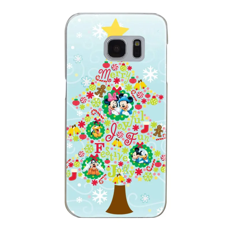 H064 Christmas Mickey Minnie Transparent Hard PC Case Cover For Samsung Galaxy S Note 3 4 5 6 7 8 9 Edge Plus |