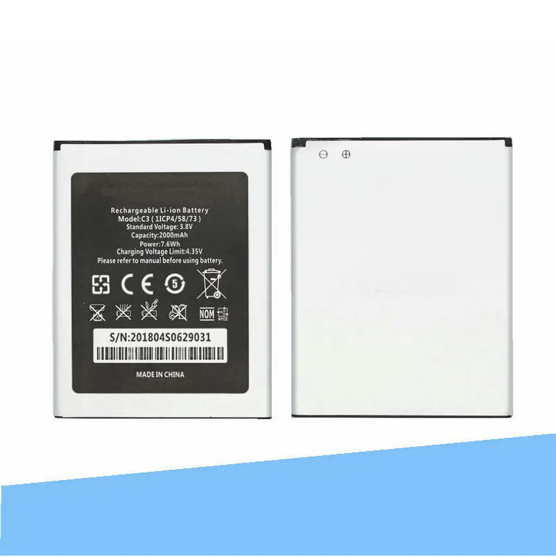 1x Замена 3 8 V Батарея для Oukitel C3 Высокое качество 2000mAh аккумуляторная батарея AKKU |
