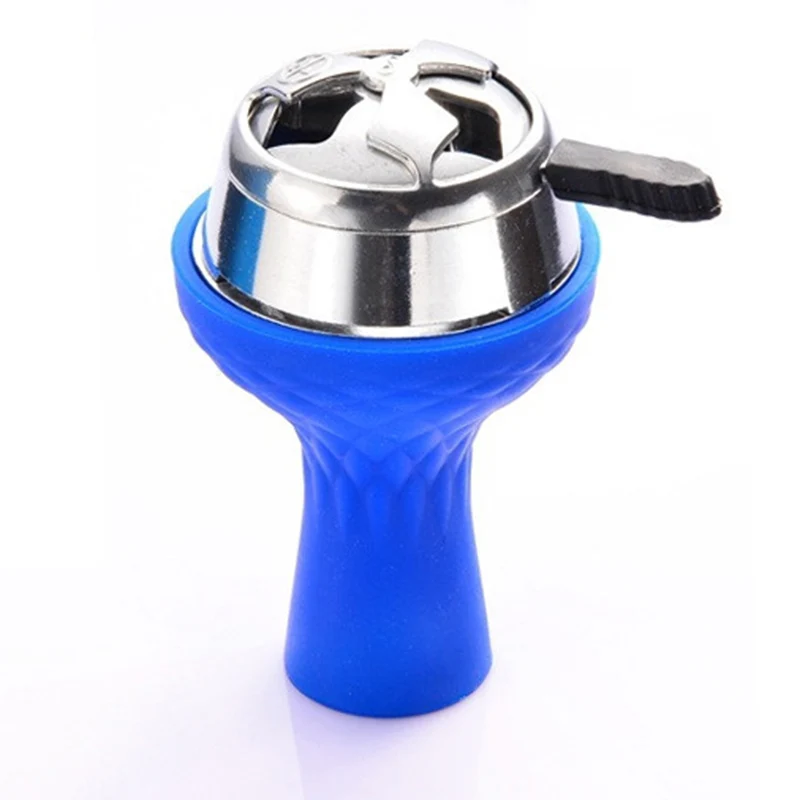 blue set Силиконовый кальян чаша с несколькими отверстиями для кальяна Sheesha Narguile Chicha чаши для кальяна угольная плита аксессуары - Цвет: blue set