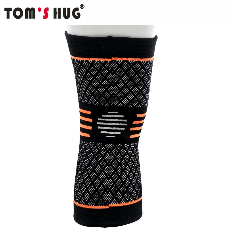1 Pcs Sport Knee Pad Sleeve SupportKneepad Tom's Hug Brand Fitness Running Cycling Braces High Elastic Gym Protect Warm | Спорт и