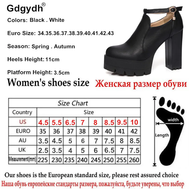 Gdgydh/черная Осенняя женская обувь; туфли-лодочки с круглым носком на платформе и толстом каблуке; женские туфли с Т-образным ремешком и пряжкой; стразы; Прямая поставка