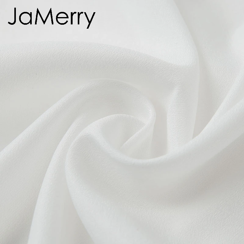 JaMerry, винтажное, с оборками, с вышивкой, белое, кружевное платье, для женщин, с расклешенными рукавами, с поясом, летнее, мини платье для отдыха на пляже, сексуальные короткие платья