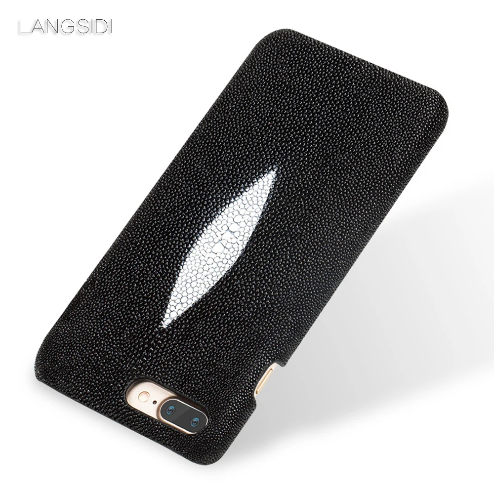 

Luxury custom made for iphone case Pearl fish cover leather phone case for iphone 8Plus case Handmade custom phone case