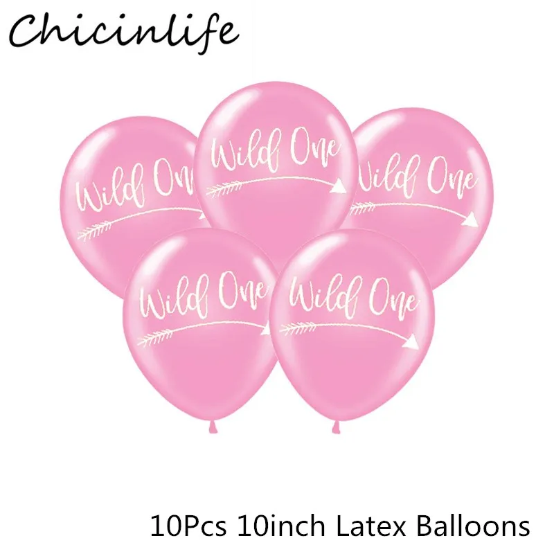 Chicinlife, 1 комплект, Золотой блестящий баннер с надписью «Wild One» для вечеринки в честь Дня рождения ребенка, знак первого дня рождения для мальчиков, украшения для девочек, принадлежности - Цвет: pink