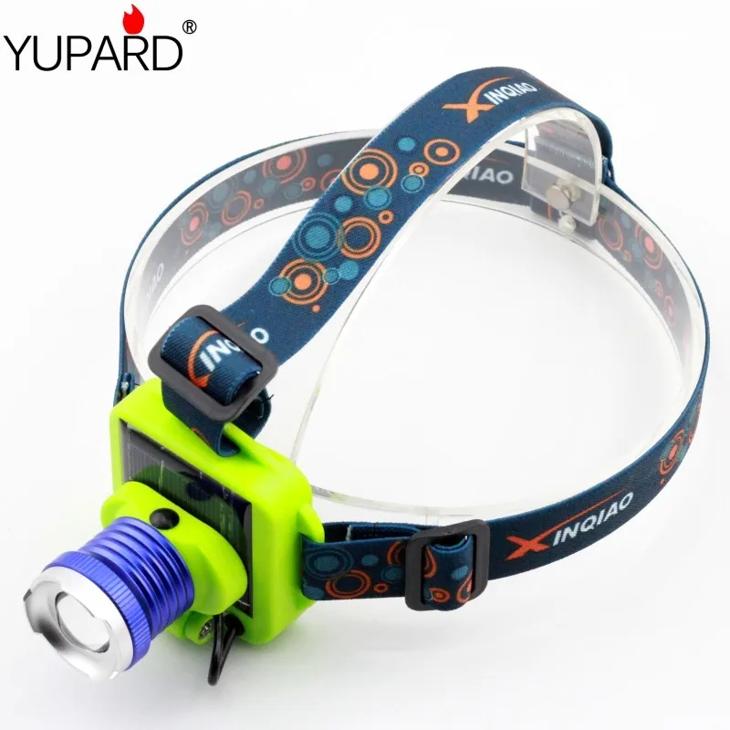 YUPARD Солнечная энергия аккумуляторная батарея Головной фонарь свет 3 режима