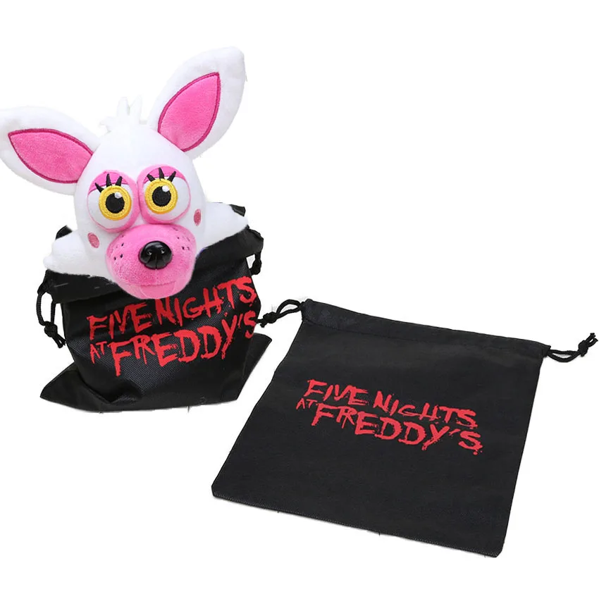 white foxy in bag 25 см Фредди фазмедведь Бонни Фокси эннард плюшевая игрушка с подарочным мешком кошмар пять ночей у Фредди чучела животных куклы игрушки FNAF - Цвет: white foxy in bag