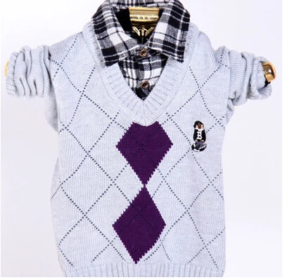 Детские свитера рубашки вязаный теплый свитер для мальчиков новый пуловер на