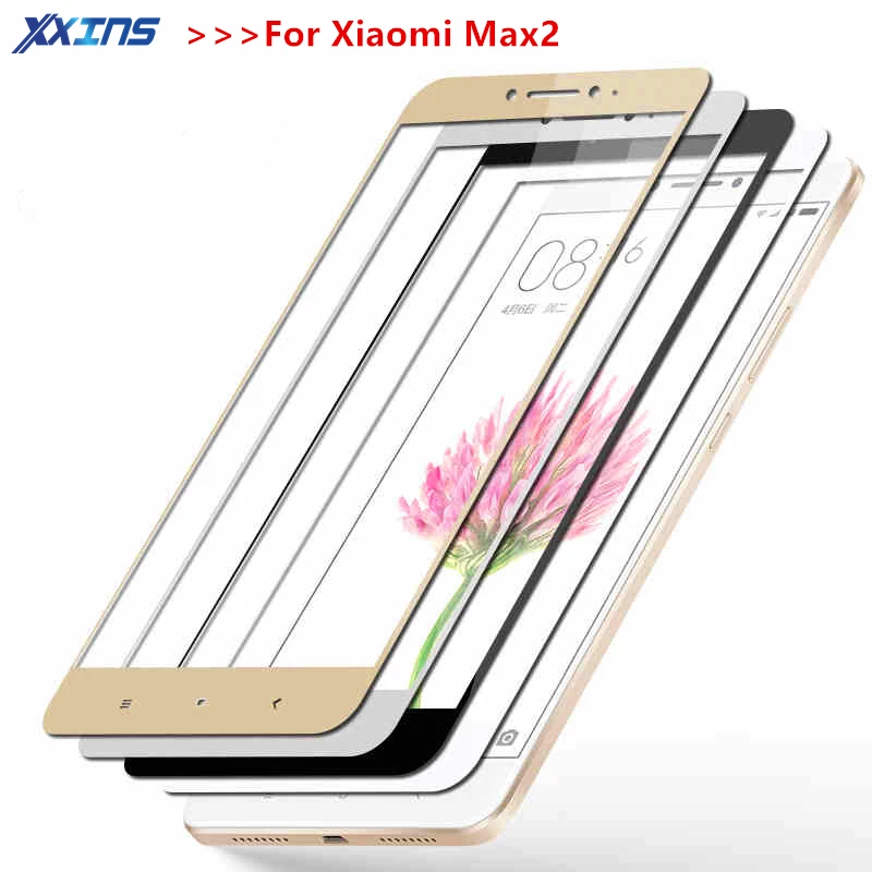 Полноэкранный чехол для Xiaomi Max 2 защитный 3D-экран золотой черный белый Защитный