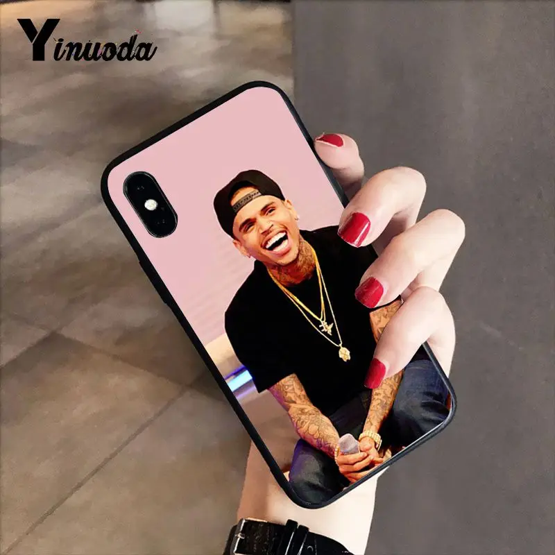 Популярный чехол для телефона из ТПУ с рисунком Криса коричневого Breezy iphone 12 8 7 6 6S