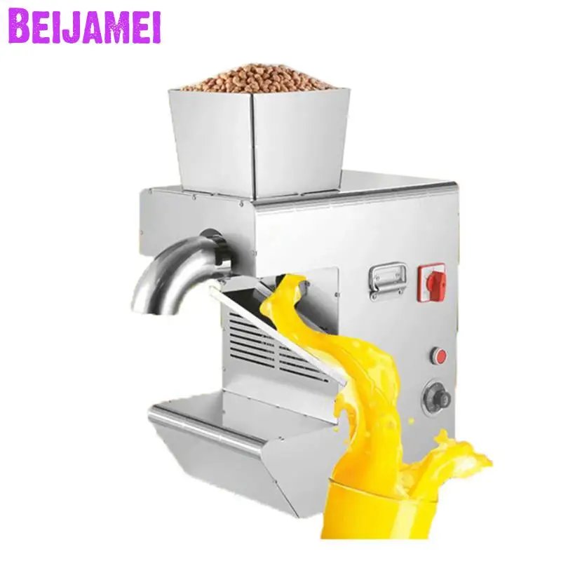 BEIJAMEI Высокая емкость коммерческих пресс для отжима кунжутного масла Maker машина