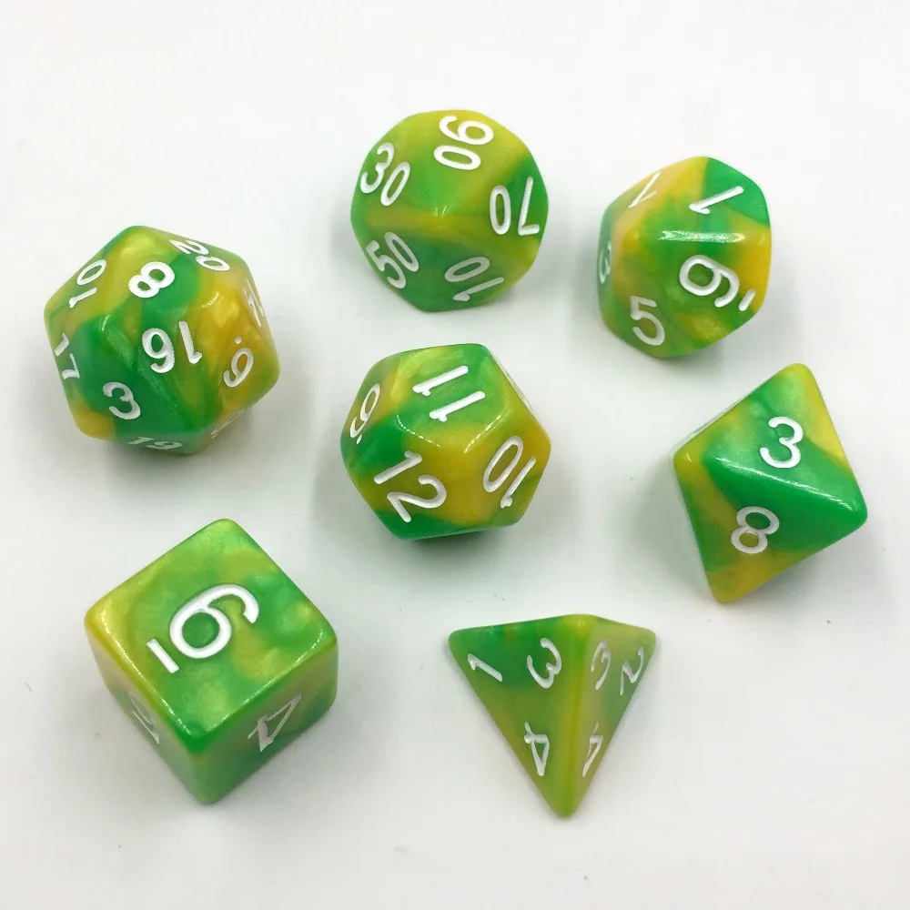 

Кубики rollooo 7 шт./компл., разноцветные, цифровые, d4, d6, d8, d10, d %, d12, d20, для ролевых игр