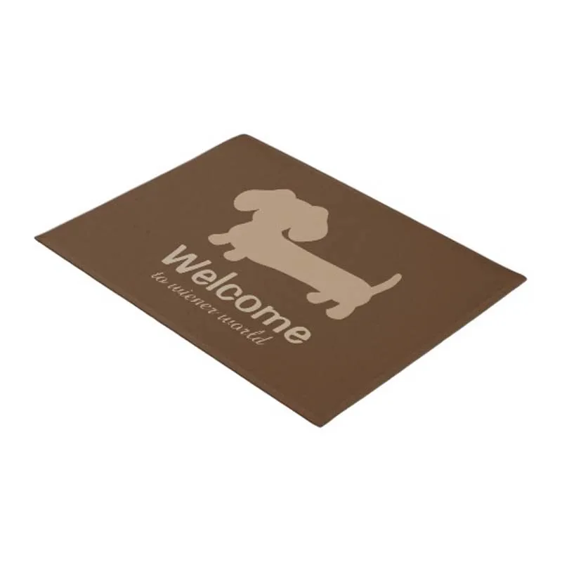Добро пожаловать в Wiener Dog World коврик для передней двери домашний декор