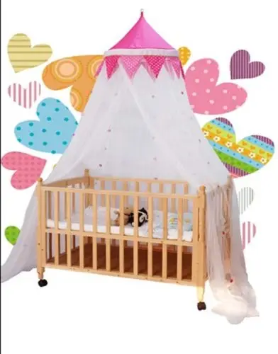 

Pink Lovely Princess Girl Decorative Dome Bedding Netting Canopy Twin Full Queen