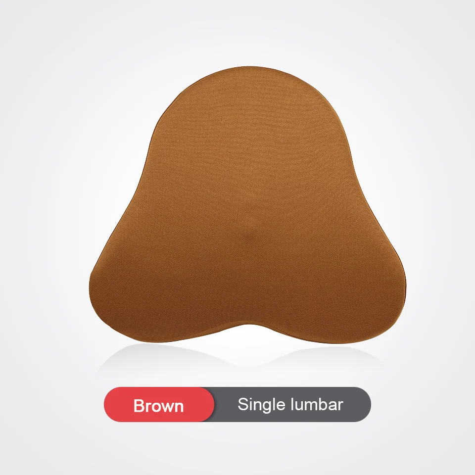 Brown Lumbar LOEN U форма пены памяти подушка для автомобильных путешествий подушки для шеи, чтобы облегчить усталость авто подголовник поясничного Поддержка автомобиля офис - Цвет: Brown Lumbar