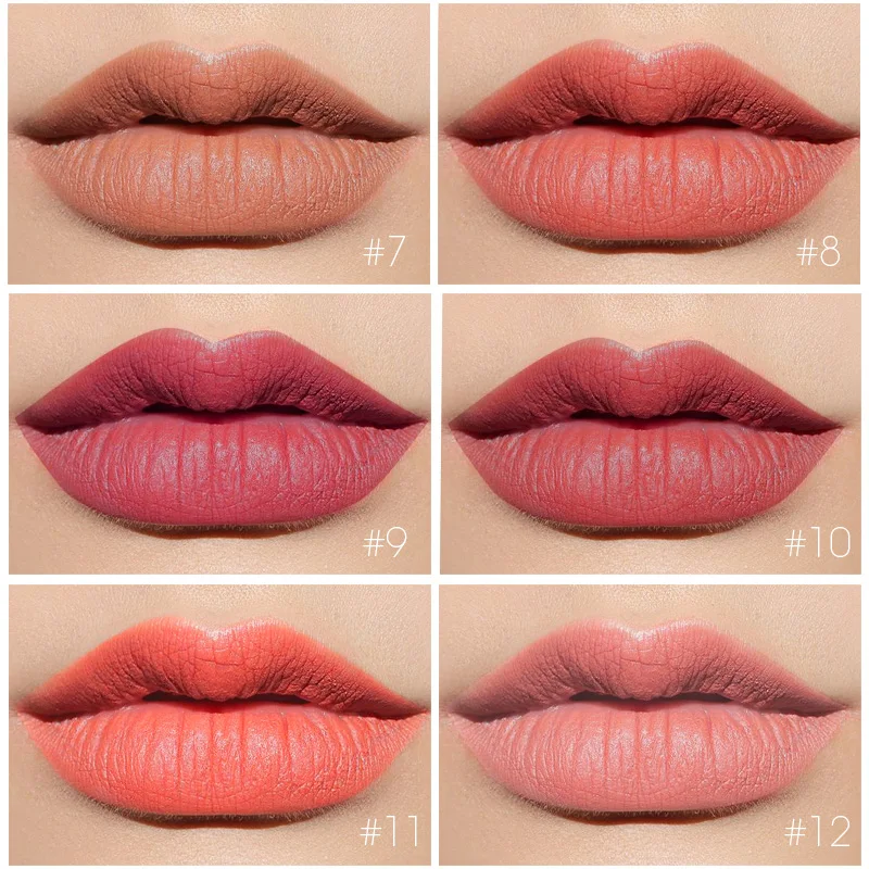 MISS ROSE макияж Тыква телесного цвета матовая помада сексуальные красные губы