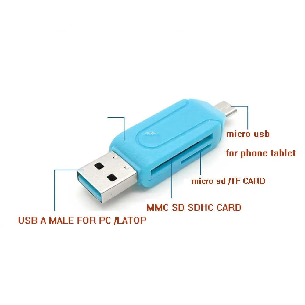 Micro USB 2 0 SD T-Flash MMC SDHC TF кардридер OTG адаптер для телефона ПК планшета | Электроника