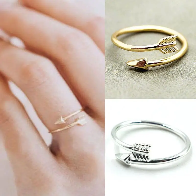 Vintage Arrow Wrap Rings 1PC New Punk Adjustable Gold-color Ring Women Jewelry Hot Selling | Украшения и аксессуары