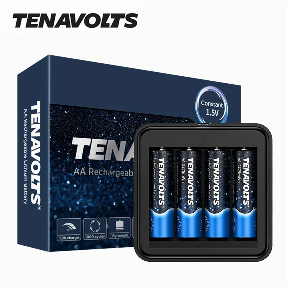 NANFU 4 шт./компл. tenavolts AA Перезаряжаемые Батарея 2775 МВтч литий-ионный аккумулятор для батареи с Батарея Зарядное устройство комплект одежды высокого Ёмкость