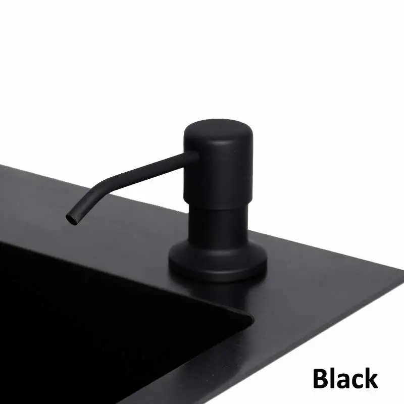 Black Диспенсер для мыла, Черная кухонная раковина, ручной диспенсер для мыла, спрей, нержавеющая сталь, диспенсер для жидкого мыла, кухонные аксессуары - Цвет: Black
