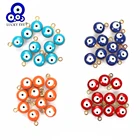 Бусины Lucky Eye 20 шт., разноцветные бусины от сглаза для браслетов, ожерелий, подвесок, ювелирных изделий, аксессуары, фурнитура EY4997