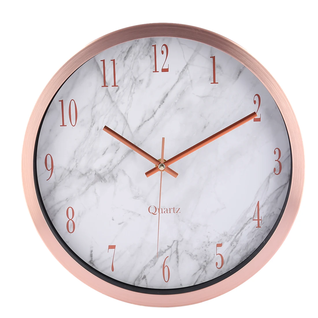 Homingdeco 12 дюймов часы настенные часы silente круглый мраморный домашний офис гостиная немой подвесной часы Настенный декор - Цвет: Белый