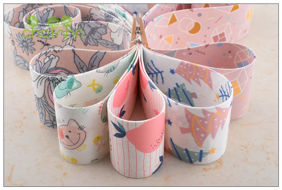 Chainho, высокое качество, 5 ярдов/шт, розовый хлопок лента Набор для DIY ручной работы подарок ремесло упаковка аксессуары для волос Свадебные материалы