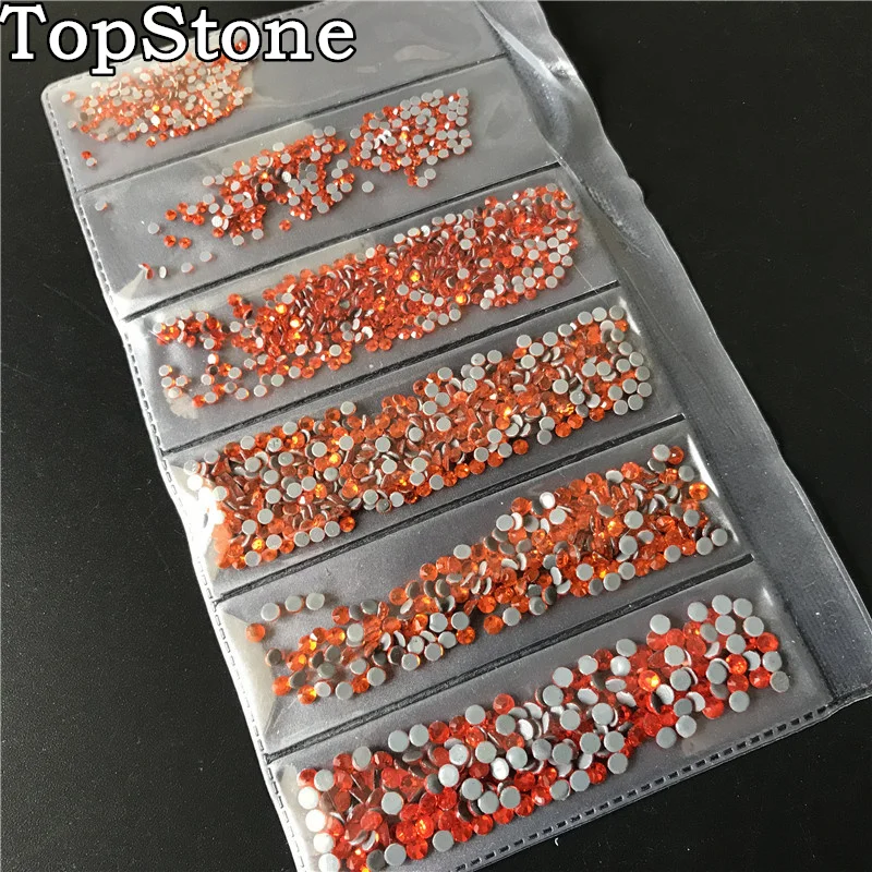 Стразы TopStone для дизайна ногтей разных размеров 1700 шт. стразы горячей фиксации с
