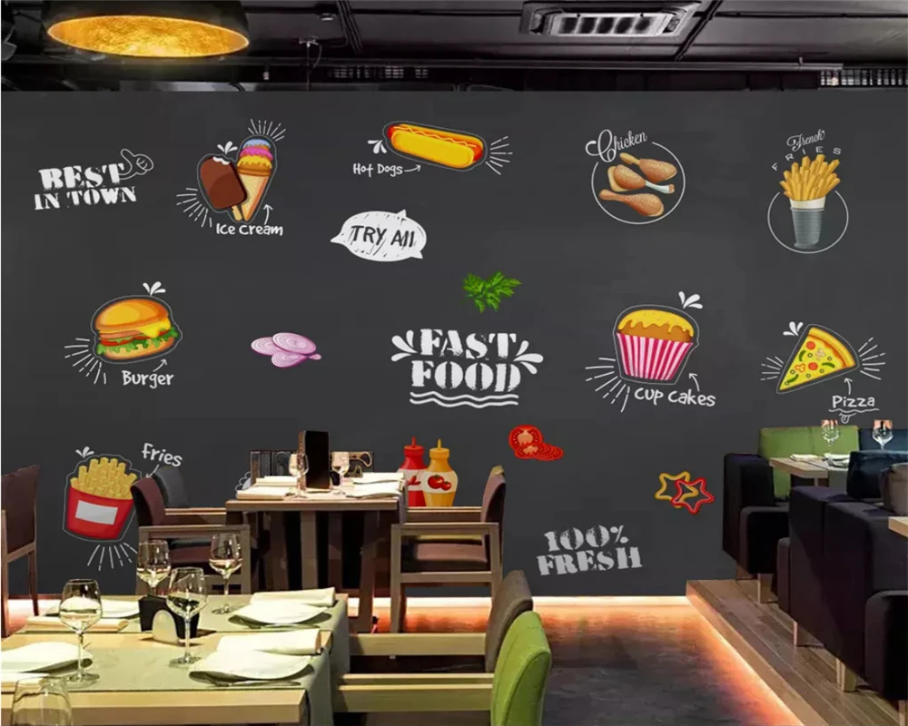 Пользовательские модные декоративные росписи обоев ретро для гурманов