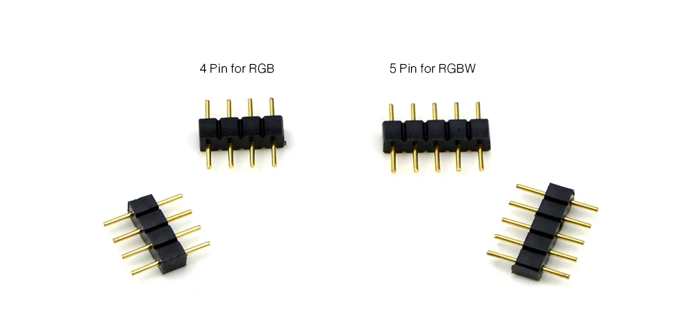 10 шт./лот 4 PIN RGB/5 PIN RGBW RGBWW иглы Разъем для 3528 2835 5050 светодиодные ленты