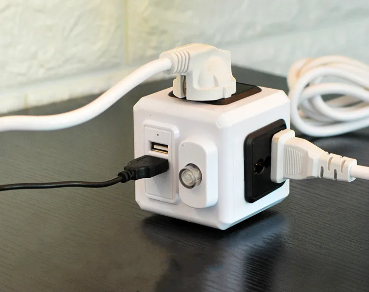 Умный дом Разъем питания Универсальный 4 розетки 2 usb порта удлинитель с 2 м кабелем AU/EU/US/штепсельная розетка стандарта Великобритании