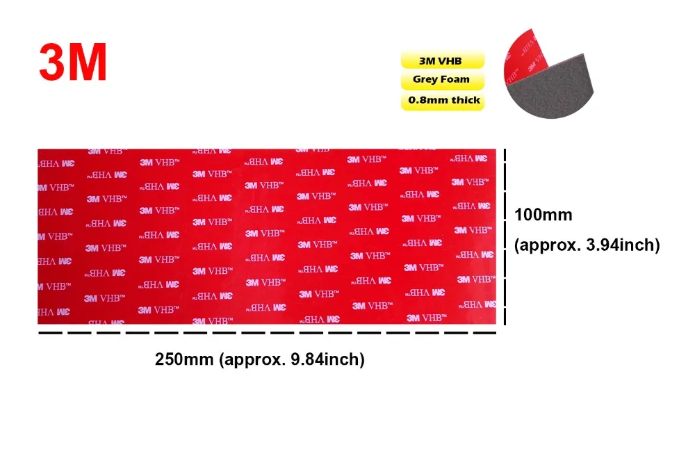 1 sheet Extremely Strong 3M VHB 5608A 100mm*250mm Grey Acrylic Foam Double Sided Adhesive Attachment 10cm*25cm sticker
