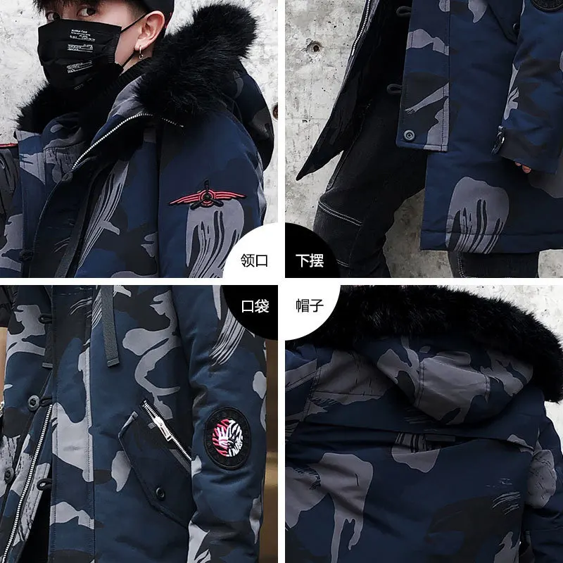 2018 модная зимняя Новая меховая куртка для мужчин теплое пальто Повседневная