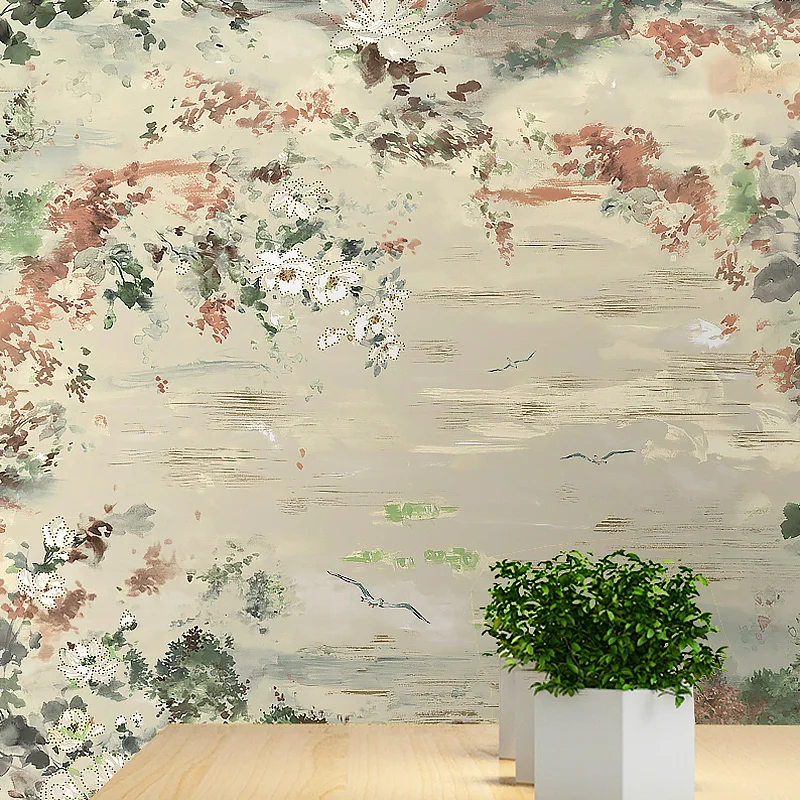 Papel Pintado Papel De Parede Paysota пасторальная Нетканая настенная бумага 3d спальня гостиная ТВ диван фон стены рулон бумаги