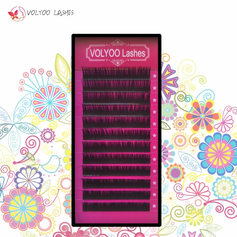 

VOLYOO lash wholesale High Quality Real Mink BCDJ Eyelash Extensions Soft Black Fake False Lash8-14mm Makeup Tool Freeshipping