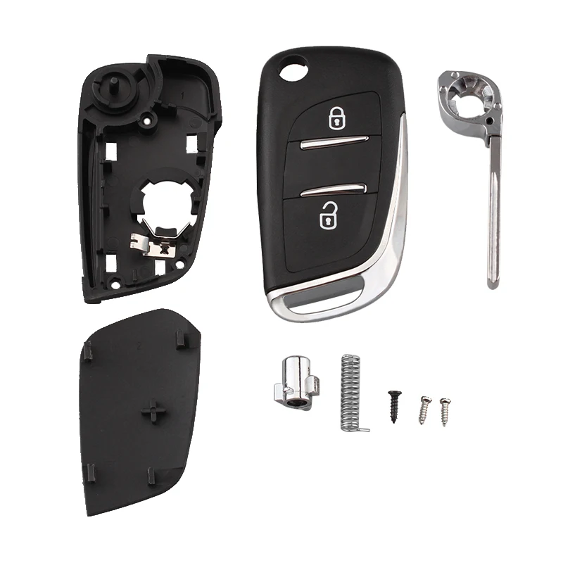 2 кнопки Раскладной Автомобильный ключ крышка для Citroen C2 C3 C5 C6 C8 Peugeot 307 408 308