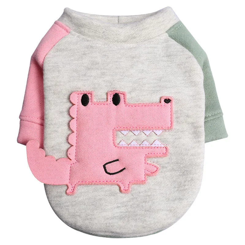 Cute Crocodile худи для щенков пальто собак Wimter хлопчатобумажная одежда домашних