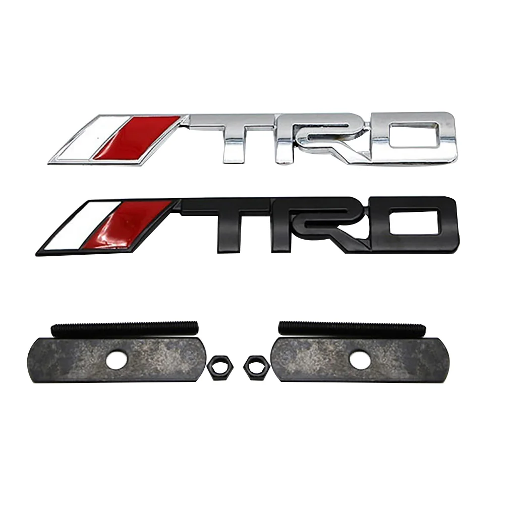Мода TRD буквы Металлическая Автомобильная решетка эмблема значок стикер украшение для Toyota