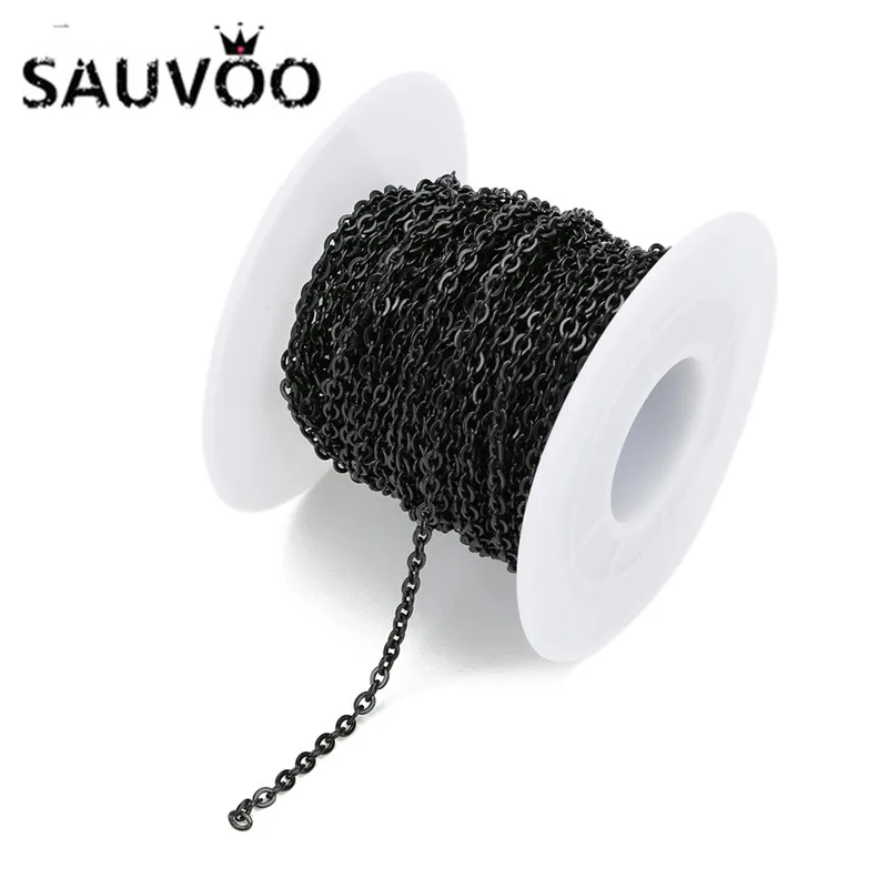 Плоский роликовый кабель SAUVOO из нержавеющей стали 10 ярдов/партия 1 мм 5 2 3 цепочка