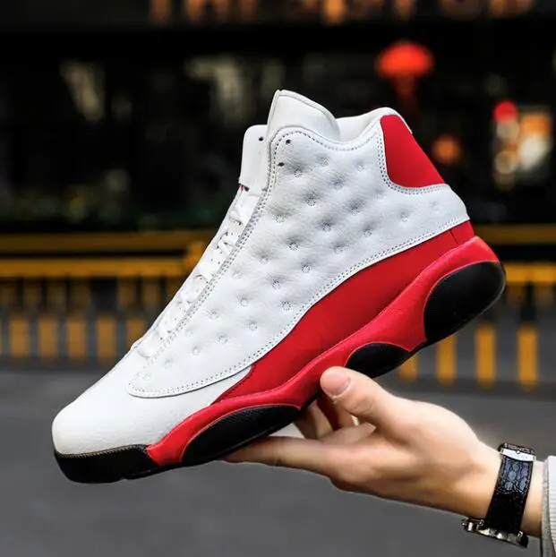 Высокие мужские баскетбольные ботинки Jordan ретро дышащие Нескользящие белые