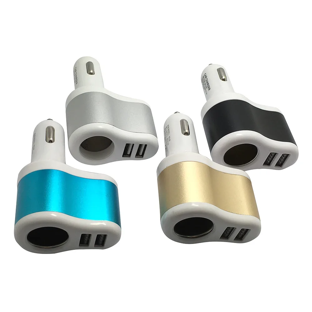 Портативное автомобильное зарядное устройство с 2 USB портами и высокой