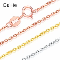 baihe solid 18k roseyellowwhite gold real gold necklace women men fine jewelry making exquisite cross chain %d7%a9%d7%a8%d7%a9%d7%a8%d7%aa %d7%96%d7%94%d7%91 %d7%90%d7%9e%d7%99%d7%aa%d7%99